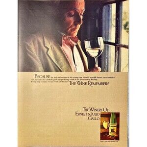 Ernest & Julio Gallo Winery "The Wine Remembers" Vintage Print Ad 1979